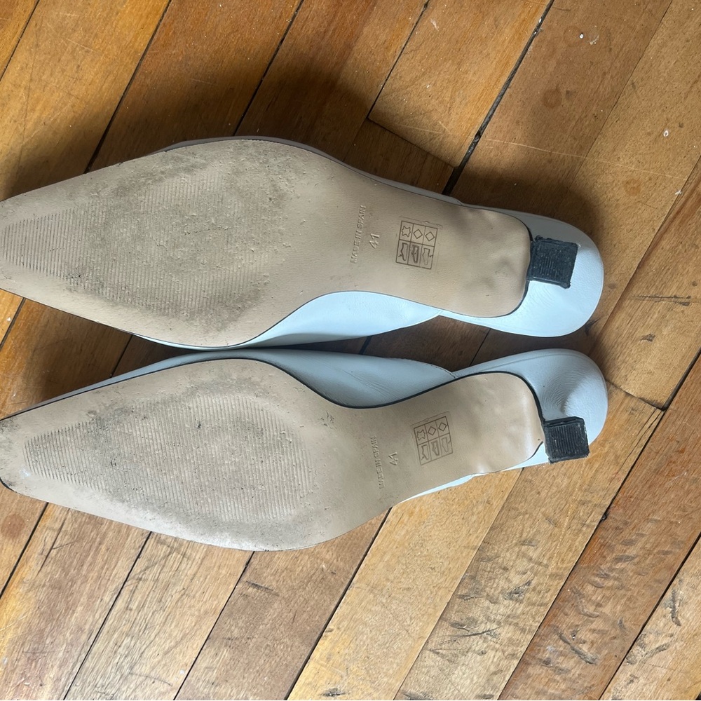 L'INTERVALLE Cream Square-Toe Heels - Picture 4 of 5